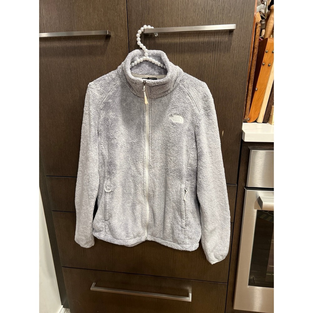 The North‎ Face Women's Osito fleece jacket in a light grey medium